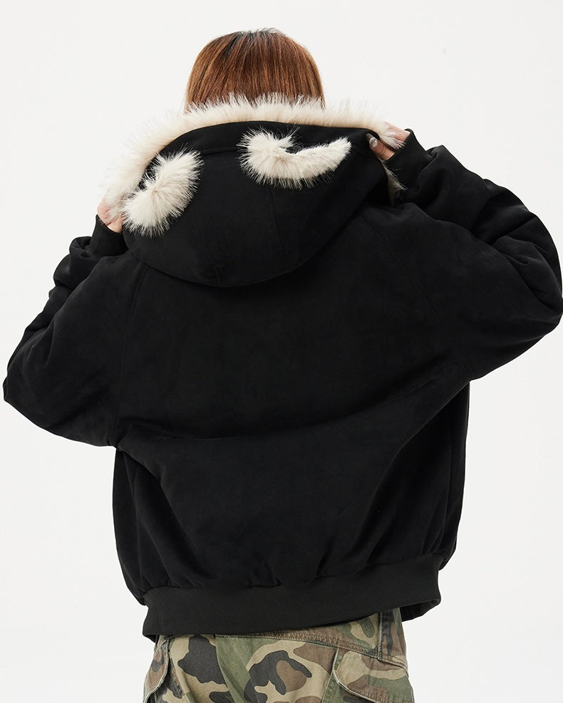【2color】Faux Fur Hooded Jacket mry001787