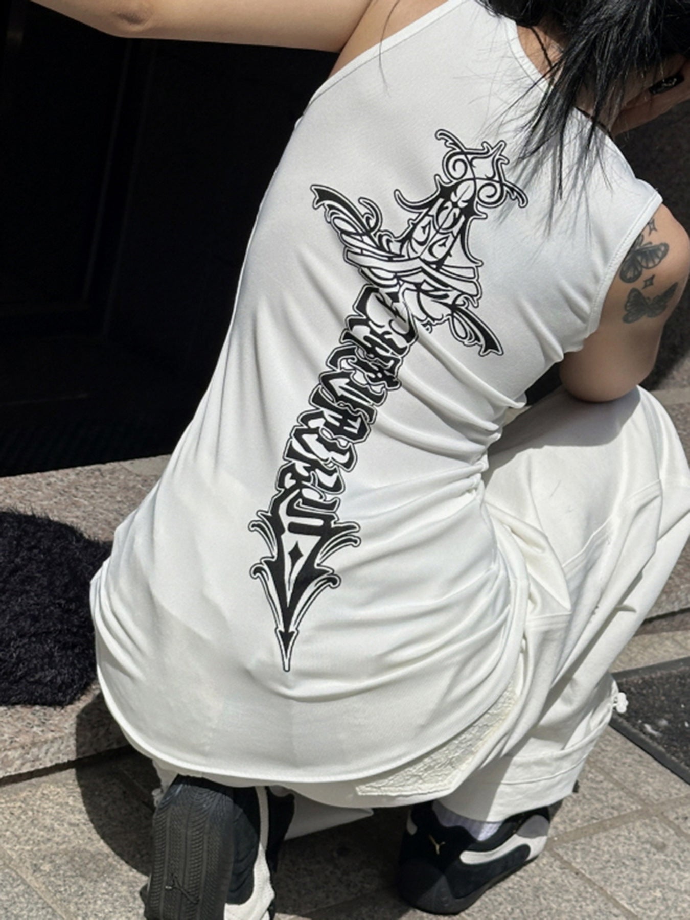 Tattoo Blade Stretch Tank Top mry001722