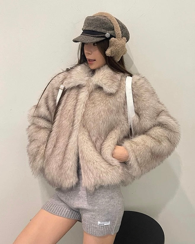 ※残りわずか『評価★4.8以上/SNS大人気アイテム💎』Faux Fur Jacket mry001785