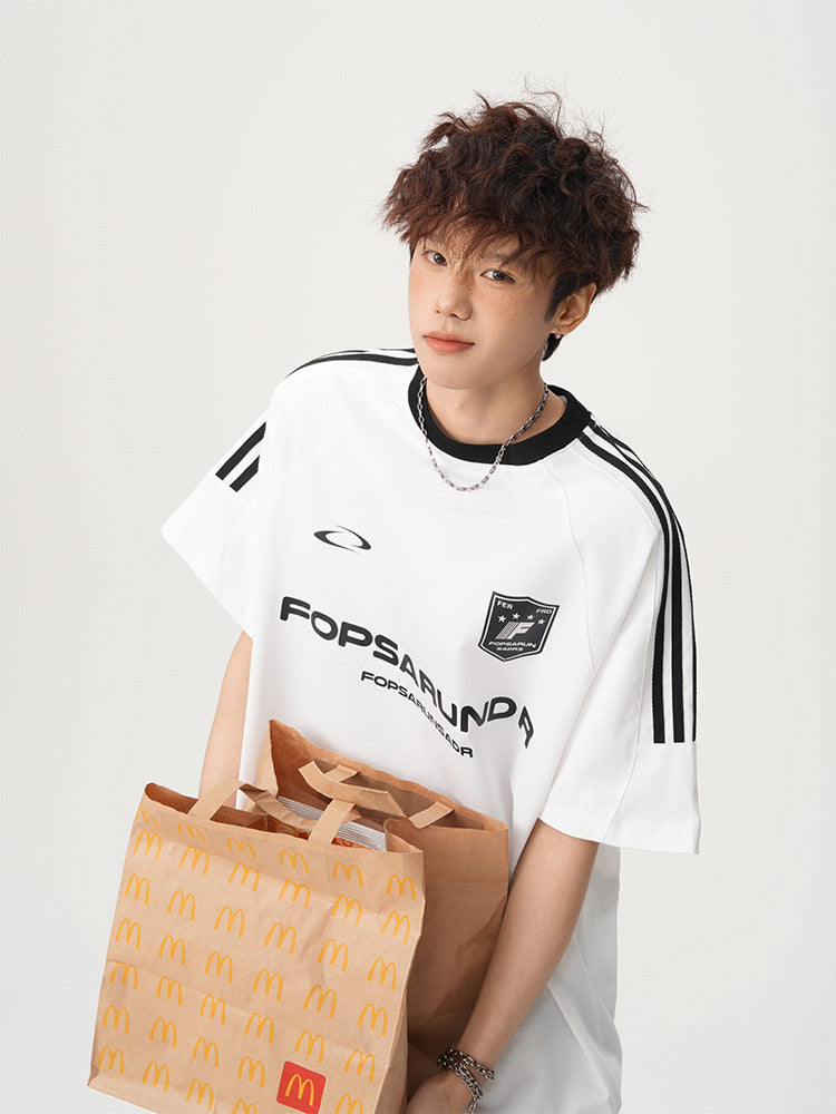 【3color】Fopsarundr Varsity Stripe Jersey T-Shirt mry001710