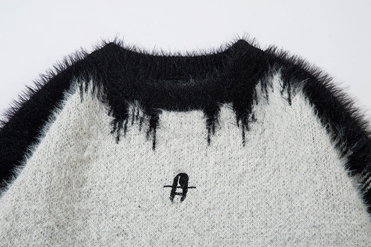 Gradient Shaggy Knit Sweater mry001845