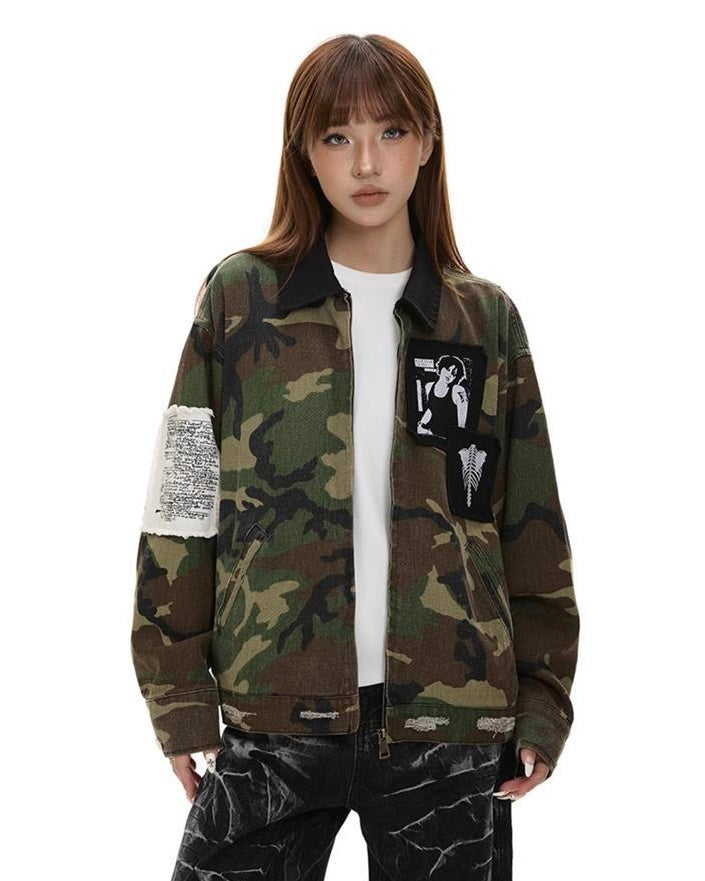 Camo Patchwork Jacket mry001826