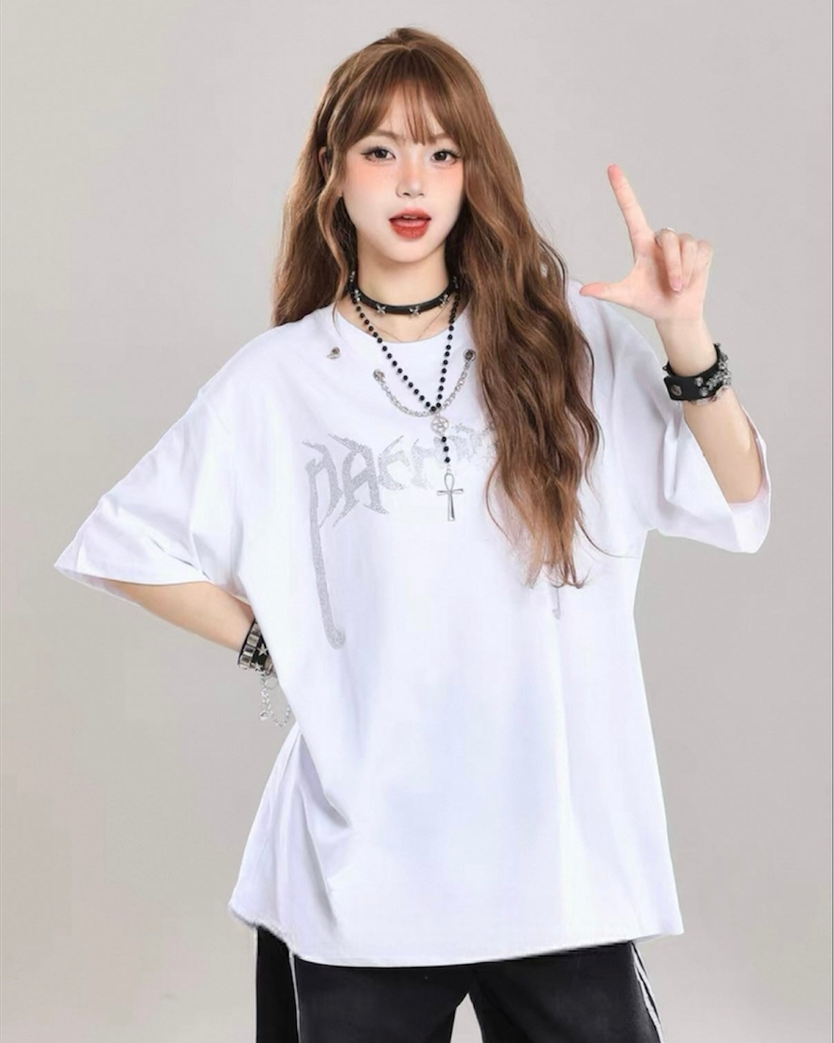 【リピート続出 /2color / Unisex】Vortex Chain Print T-Shirt mry001641