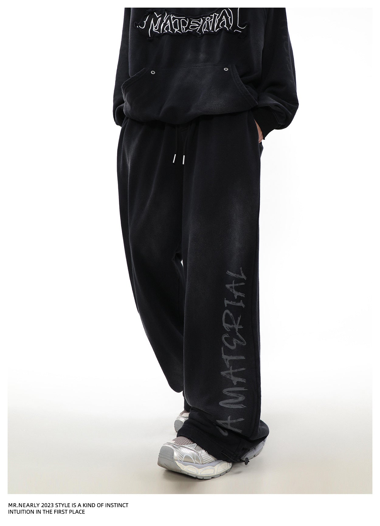 《5000枚突破 / 殿堂入りアイテム》【YURU:FIT】Damage dolman Sweat Pants mry001585