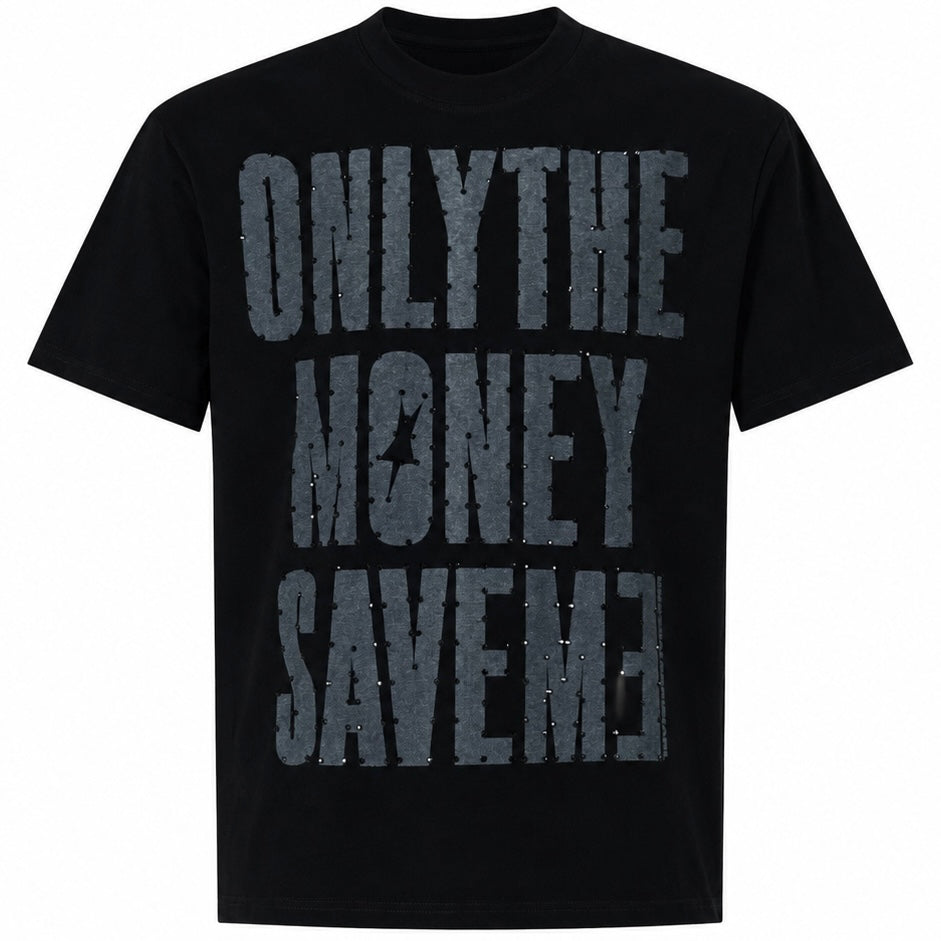 【トップス】ビッグロゴラインストーンTシャツ mry002449