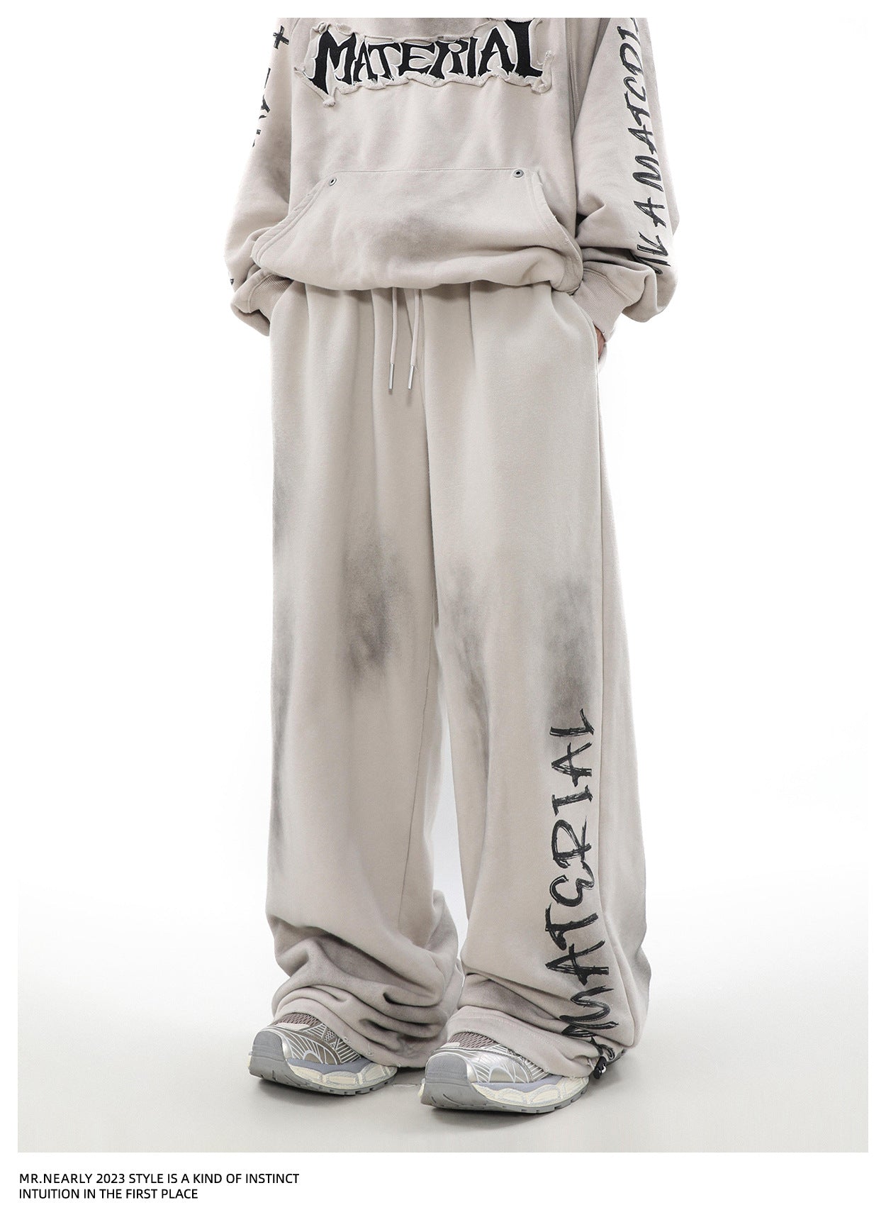 《5000枚突破 / 殿堂入りアイテム》【YURU:FIT】Damage dolman Sweat Pants mry001585