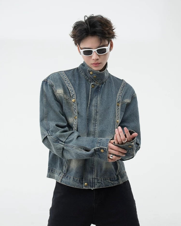 Vintage Washed Denim Jacket mry001816