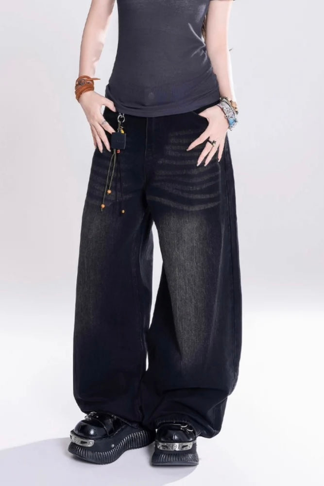 【COVER:FIT】 Courage Embroidered Wide-Leg Denim Pants mry001867