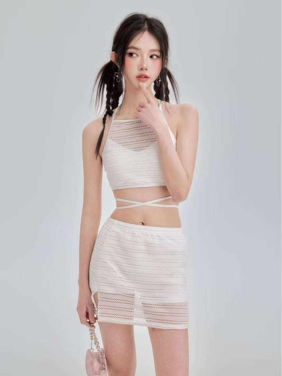 【2color】Lace Me Up Bikini Set mry001774