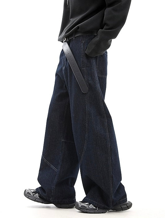 『評価★4.8以上/保存数 No.1🥇』【COVER:FIT】Ultra Wide Curved Denim Pants mry001783