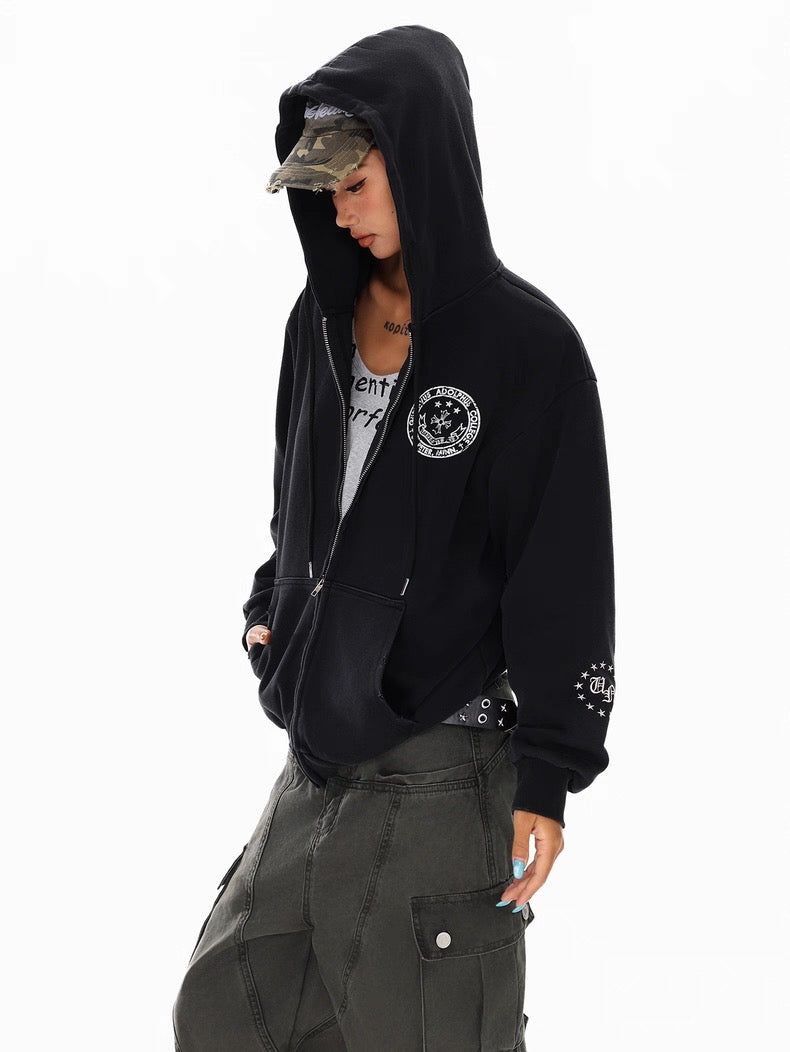 【数量限定/評価★4.8以上】Cross Emblem American Flag Zip Hoodie mry001959