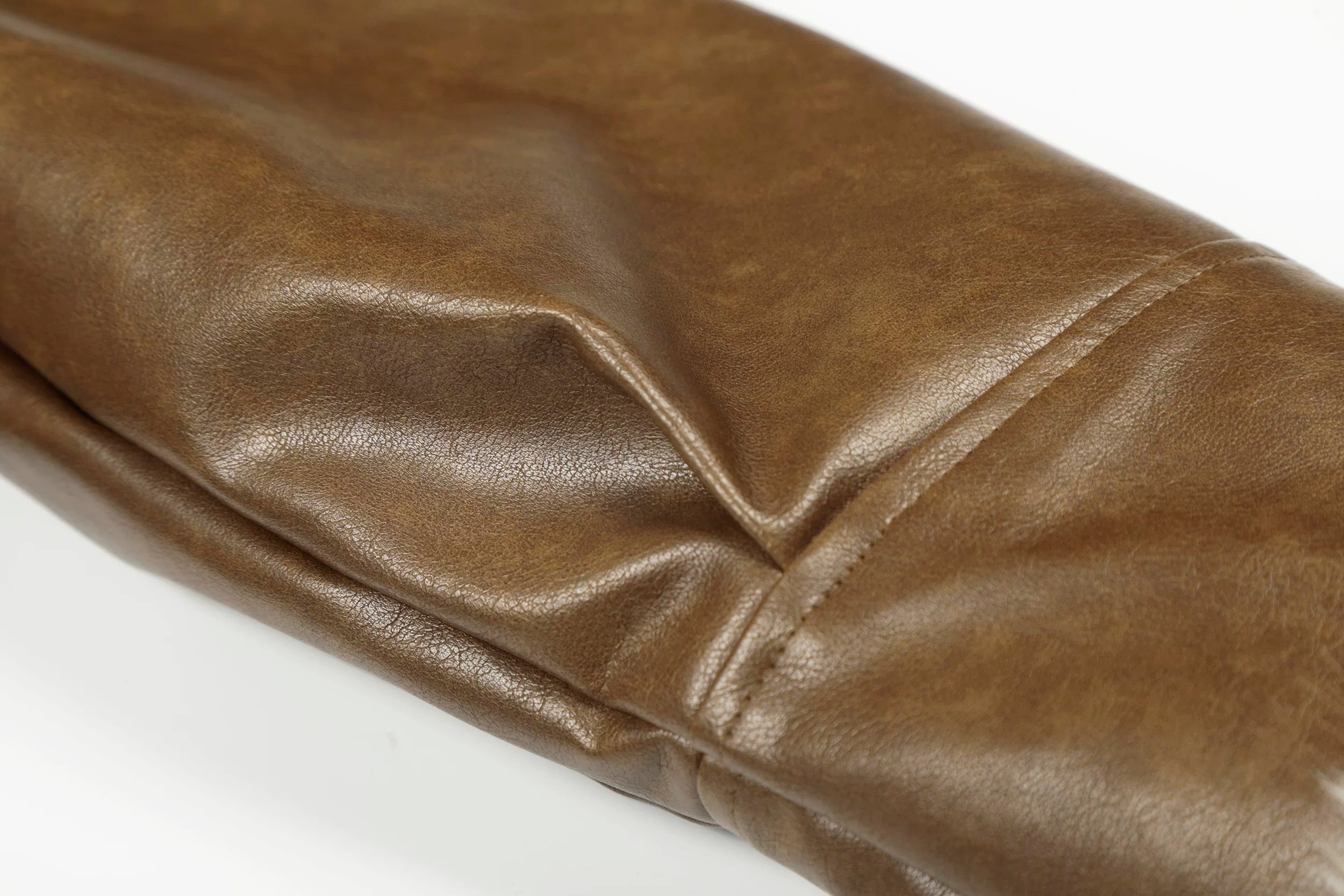 Faux Leather Fur-Trim Short Jacket mry002011