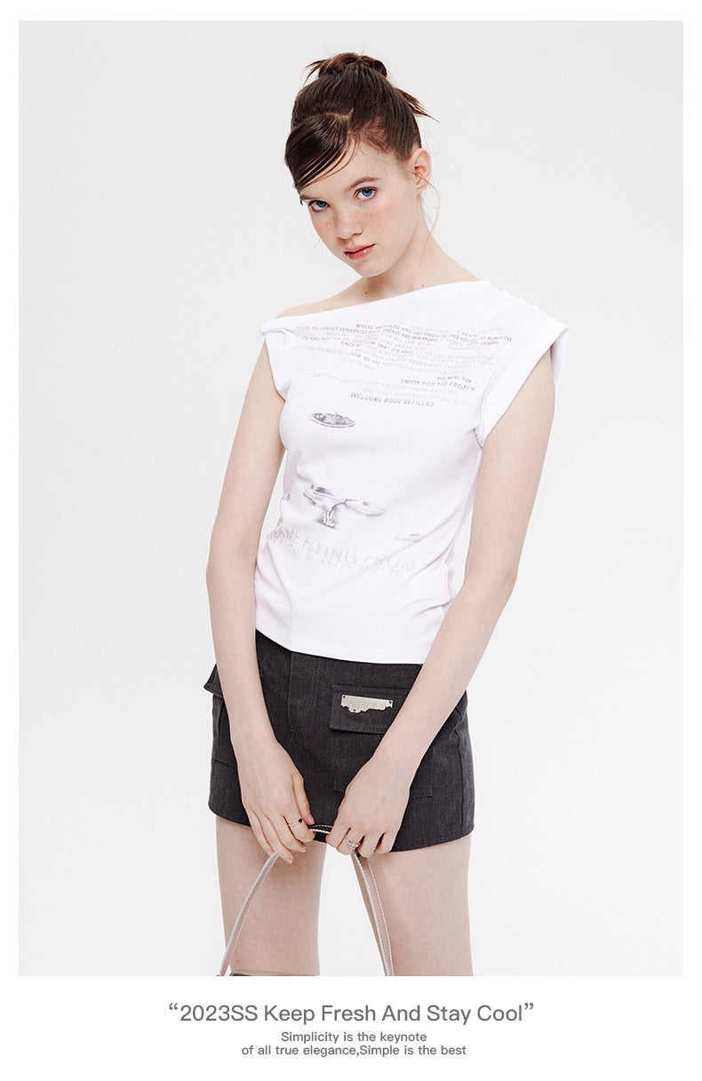 【2color】Boov Landing Sleeveless T-Shirt mry001694