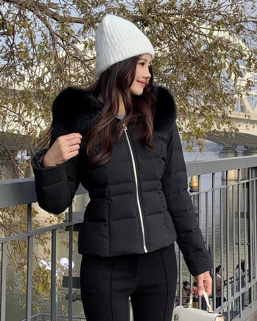 【高品質】Slim Fit Fur Hood Jacket mry002030