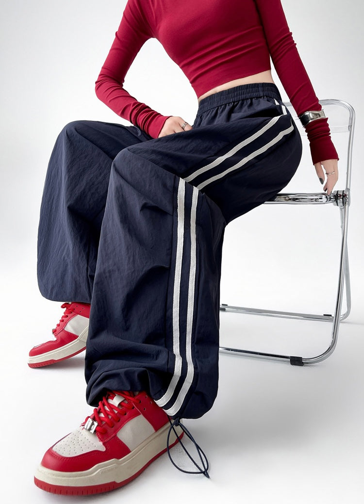 【YURU:FIT/3color】Glowline Baggy Track Pants mry001661