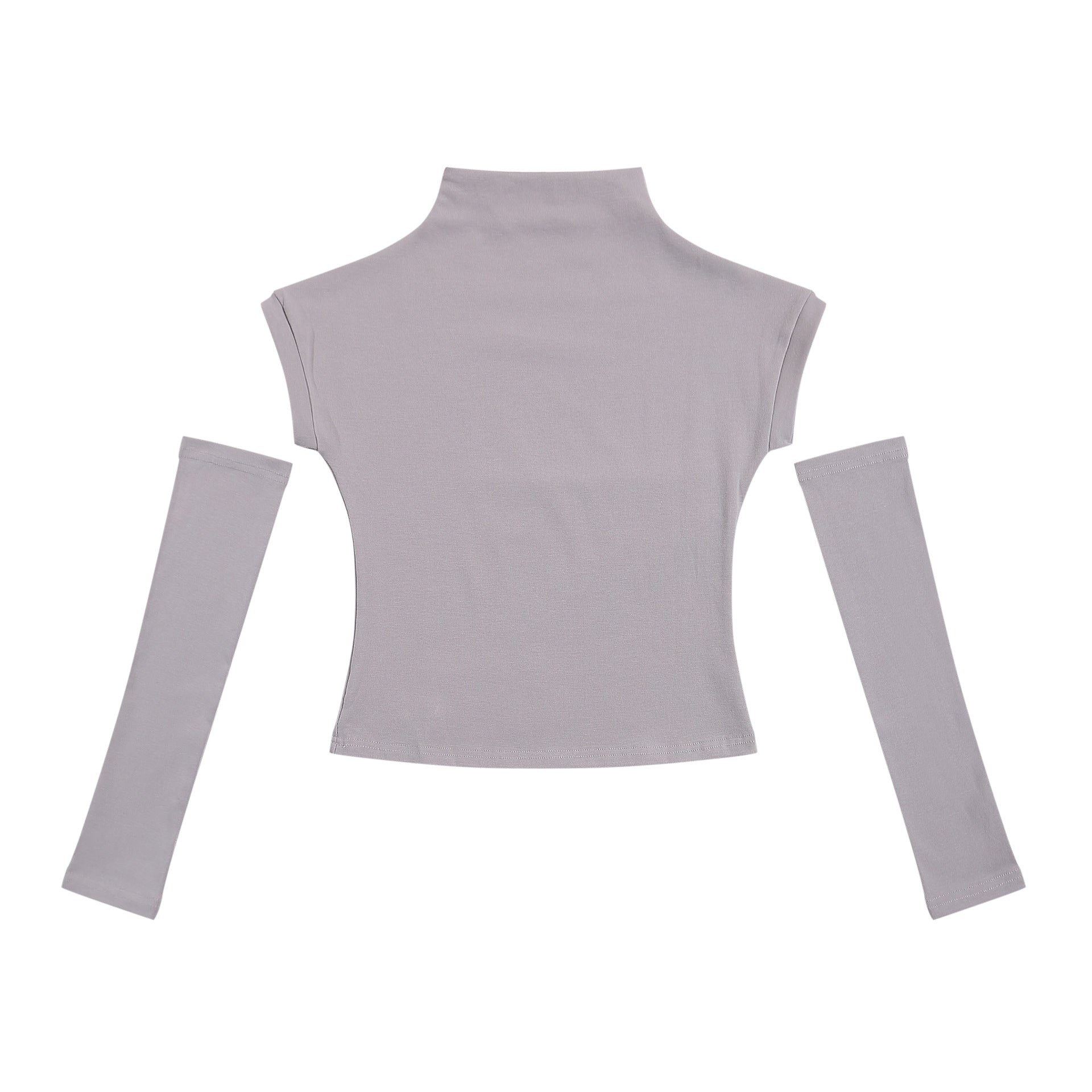 【2color】Cyber Graphic Mock Neck T-Shirt mry001713