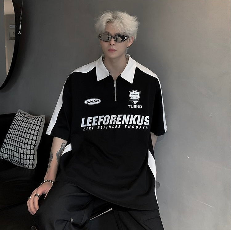 【2color】Monochrome Game T-Shirt mry001682