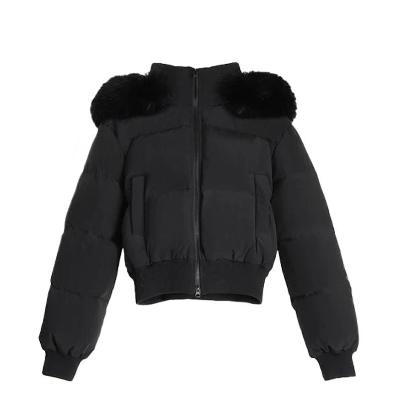 【爆安】Short Puffer Food Fur Jacket mry001966