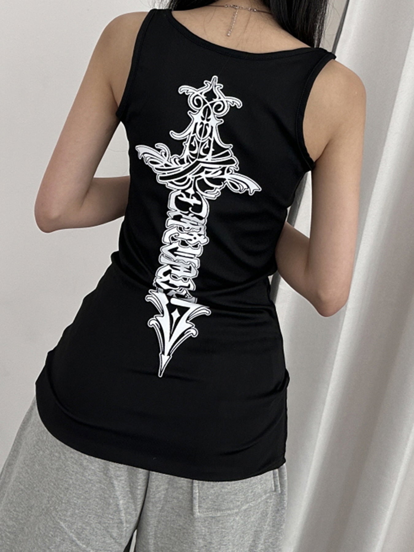 【トップス/2color】クロスフィットロングタンクトップ mry001722