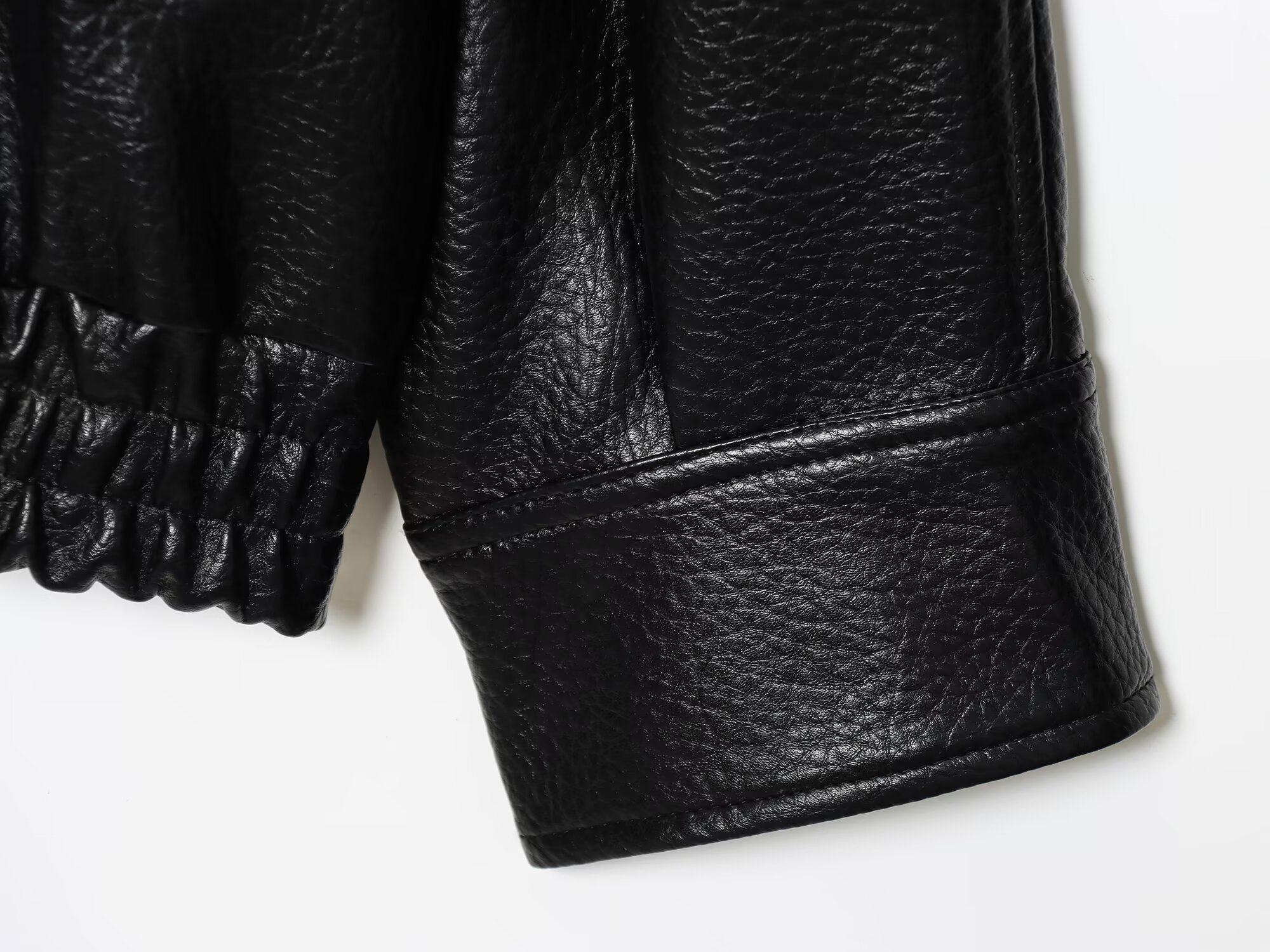 Stand Collar Leather Jacket mry002022