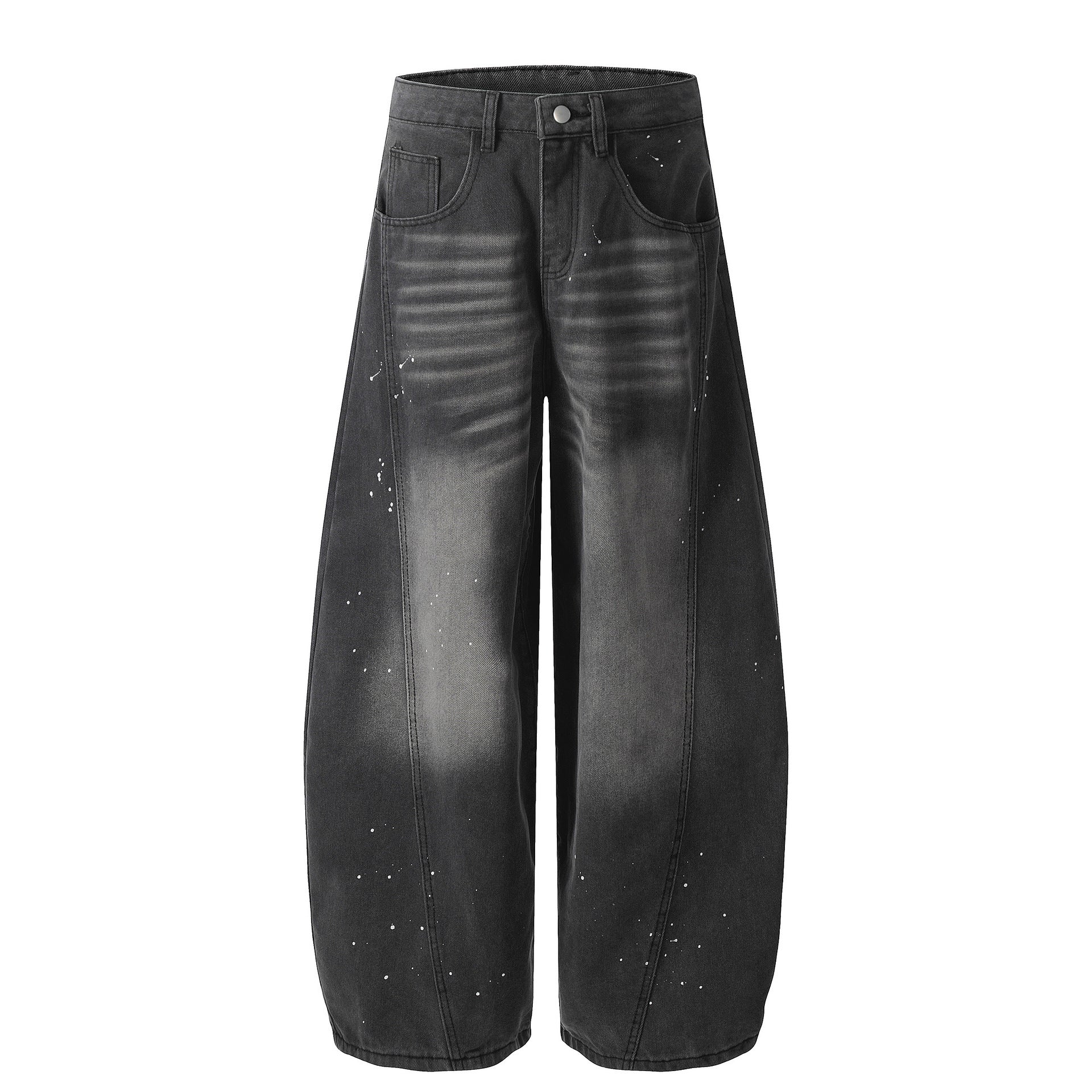『評価★4.8以上/人気急上昇中💬💥』【COVER:FIT】2color Splatter Wash Balloon Denim Pants mry001753