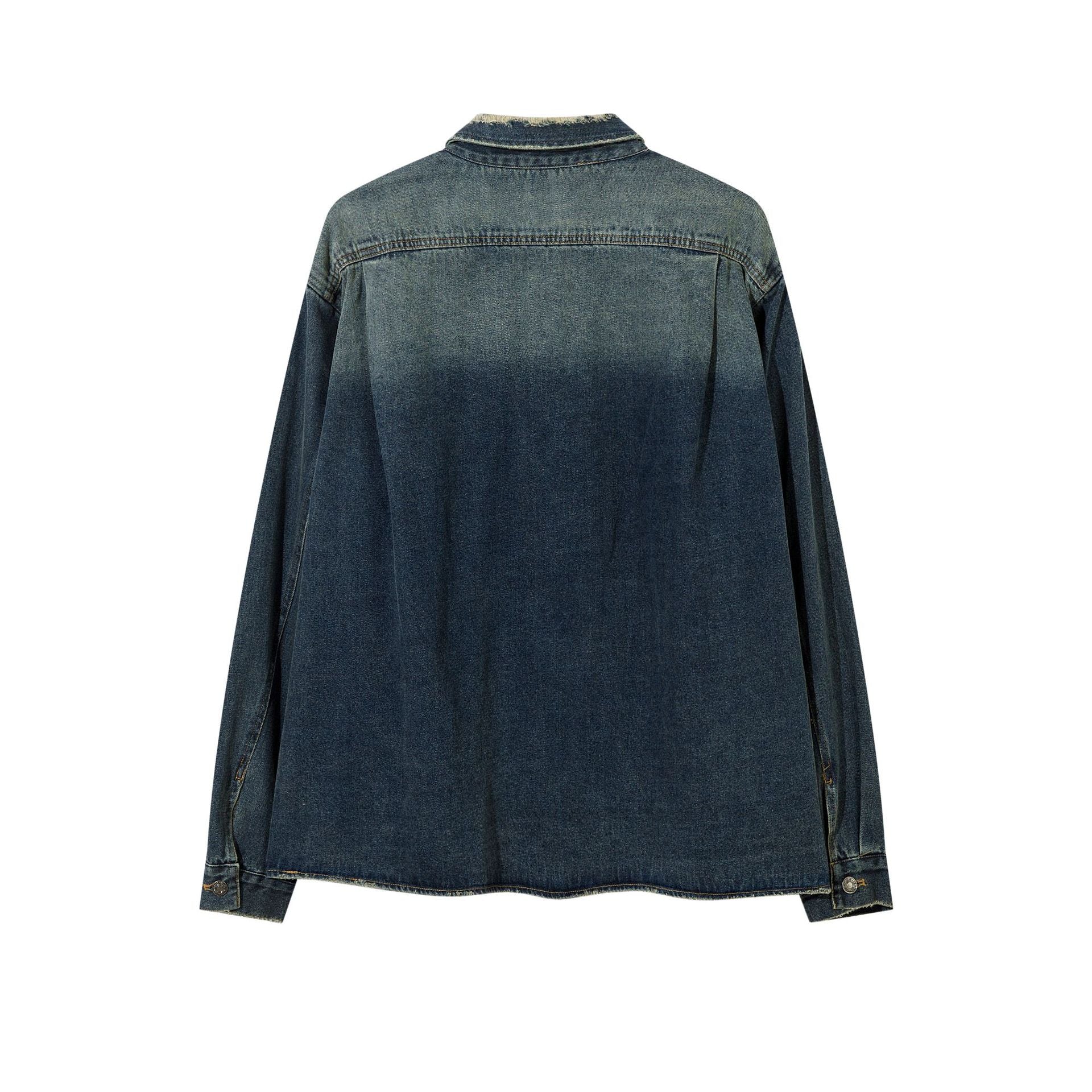 【2color】Washed Denim Zip-Up Jacket mry001842