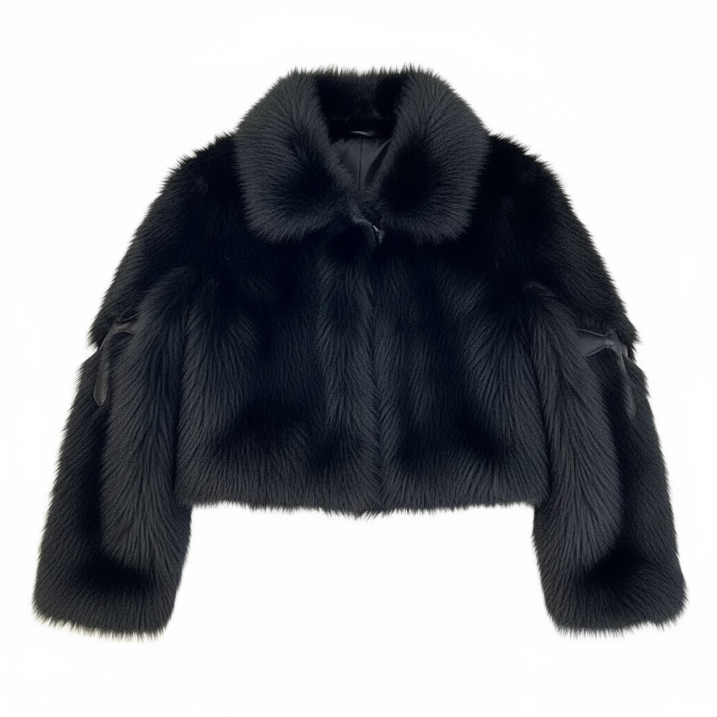 Cross Faux Fur Jacket mry002016