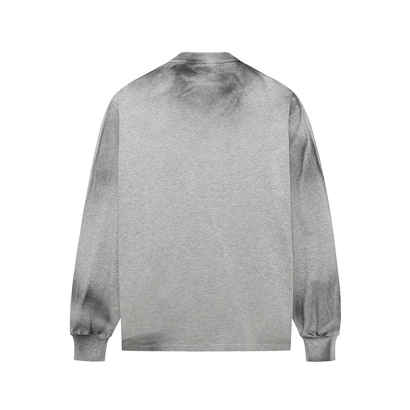 【3color】Spray Stencil Print Long Sleeve Tee mry001843