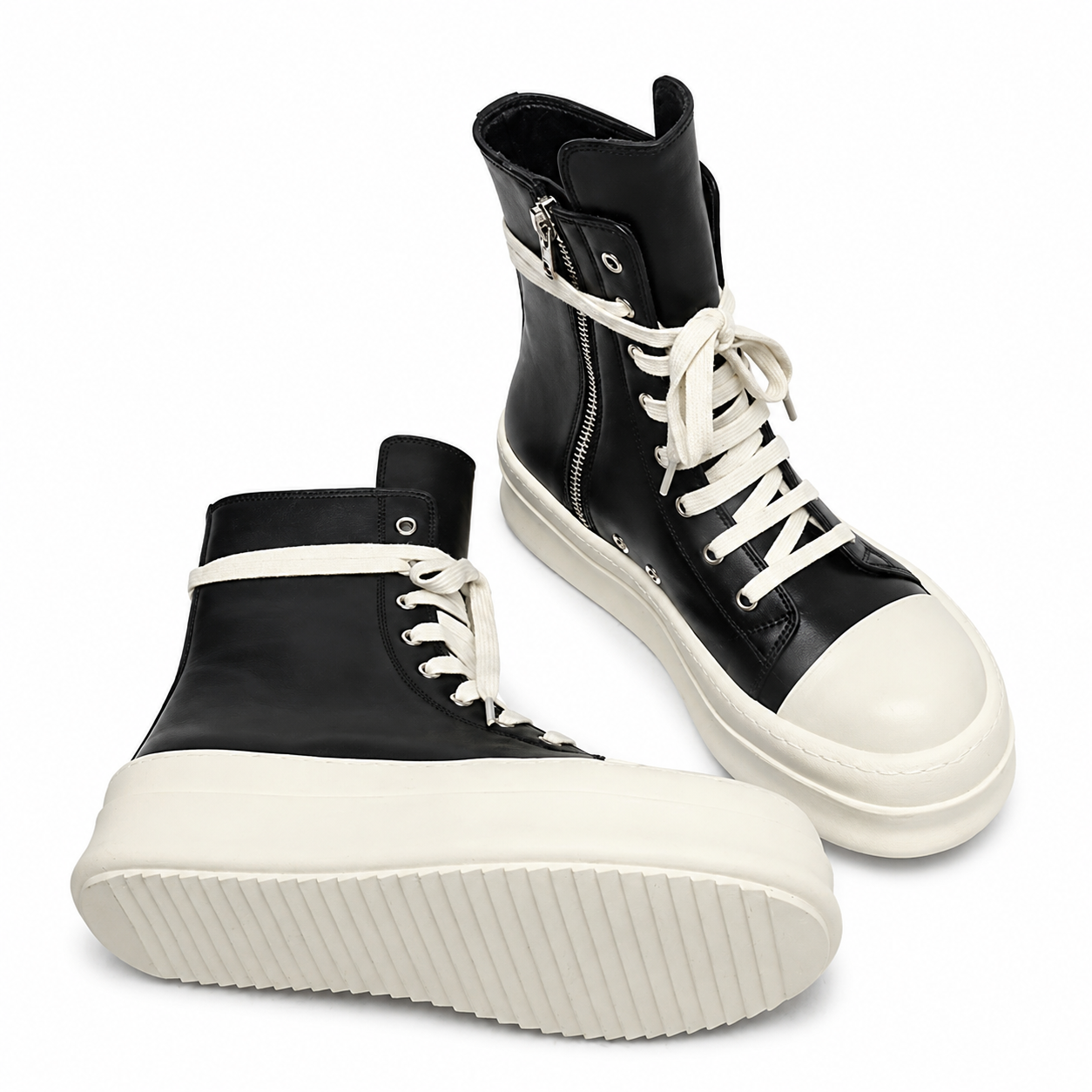 【再入荷】ジッパーマーティン 厚底ブーツ(5cm UP) mry001594