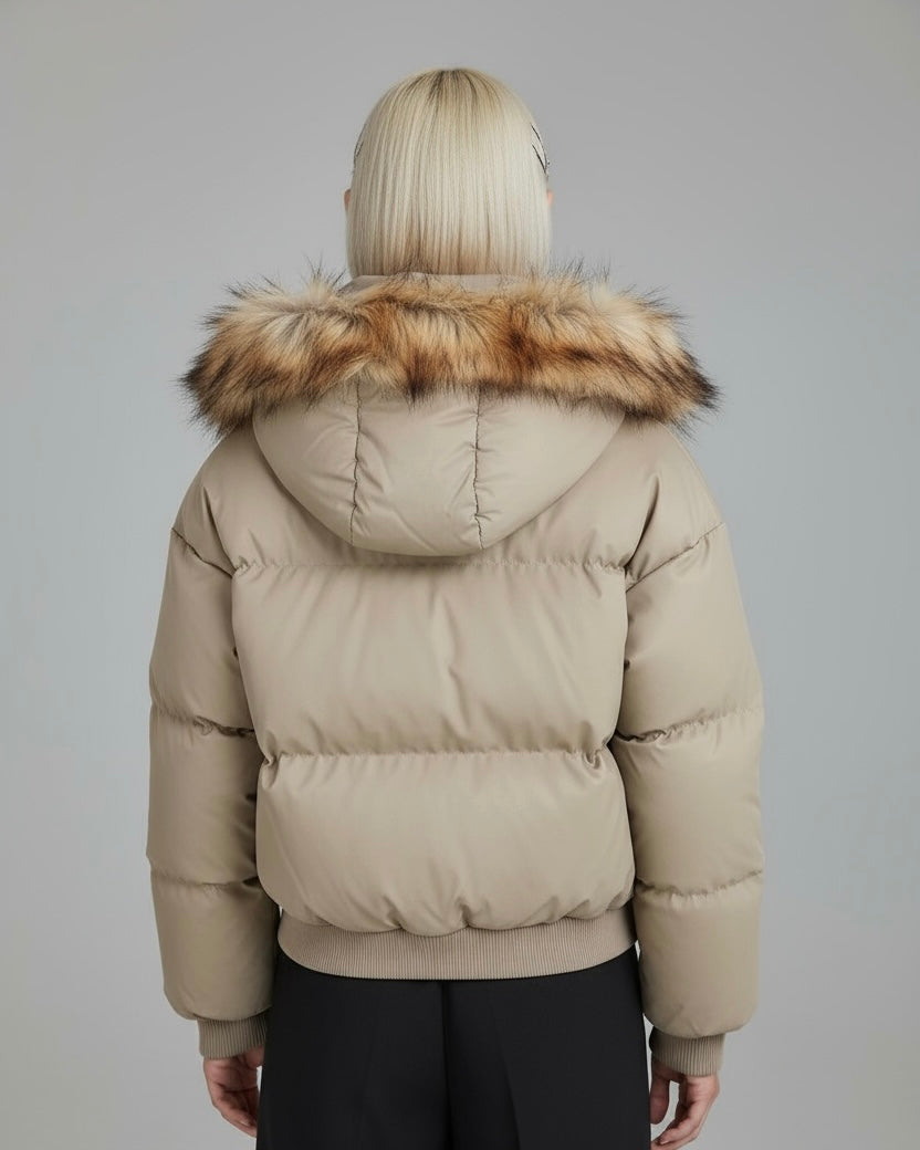 【2color】Faux Fur Hood Puffer Jacket mry001792