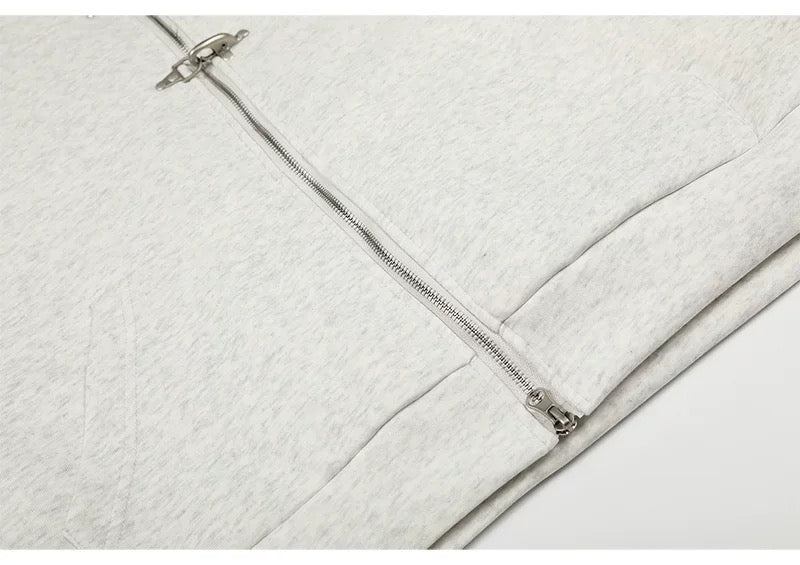 Fur-Lined Toggle Hook Hoodie Jacket mry001990