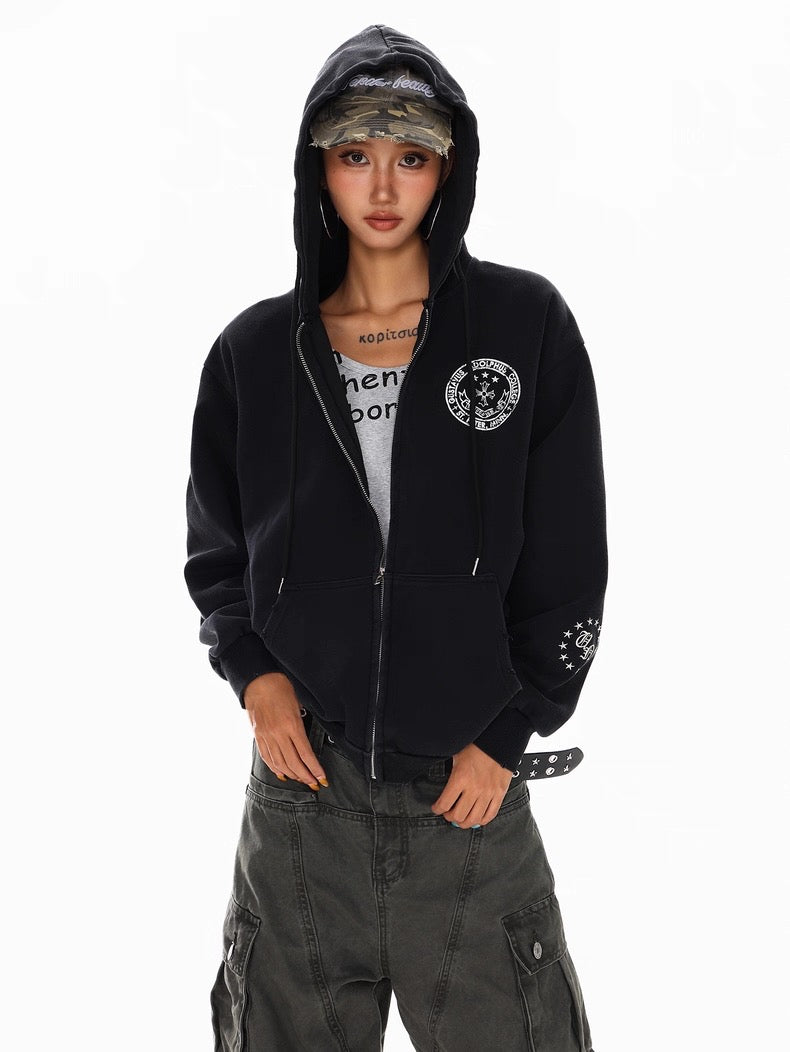 【数量限定/評価★4.8以上】Cross Emblem American Flag Zip Hoodie mry001959