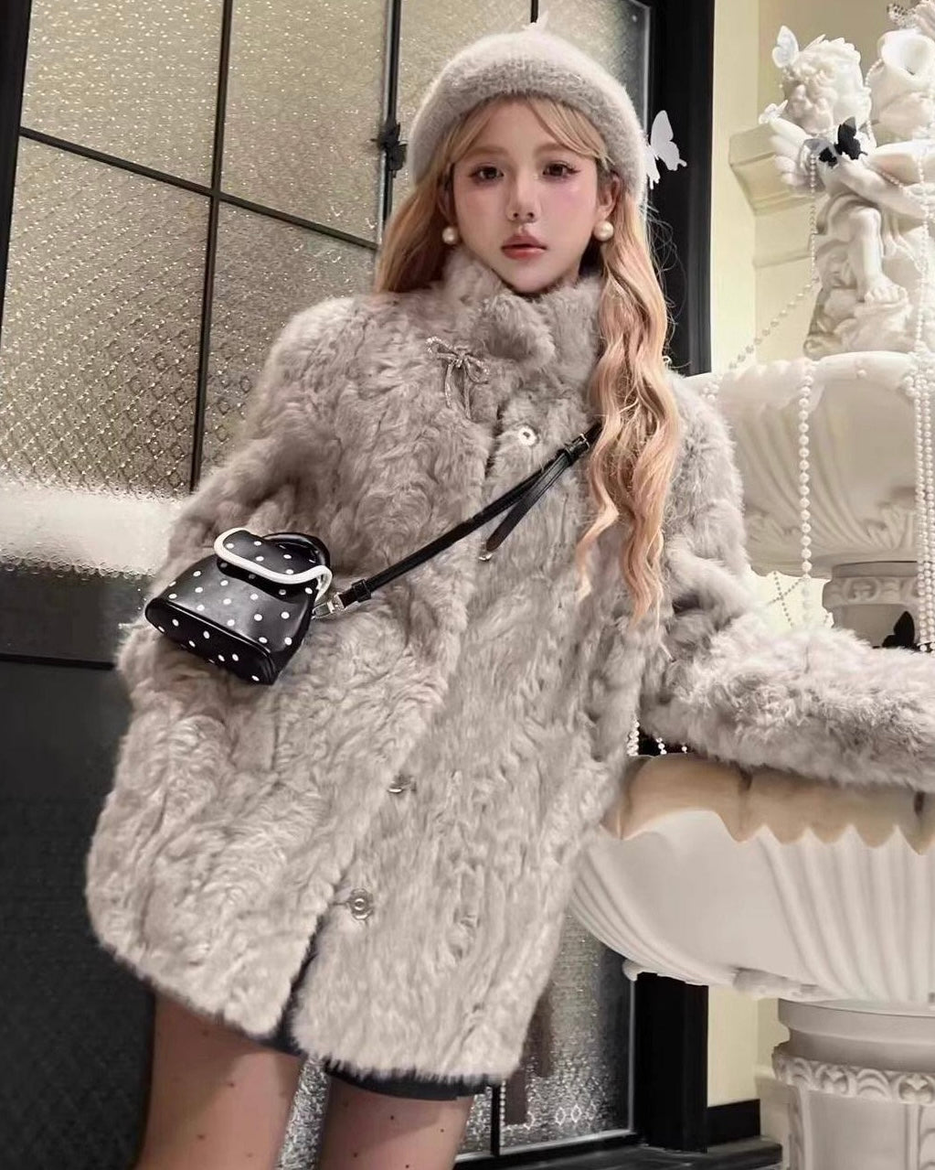 Doll Gray Fur Coat mry002053