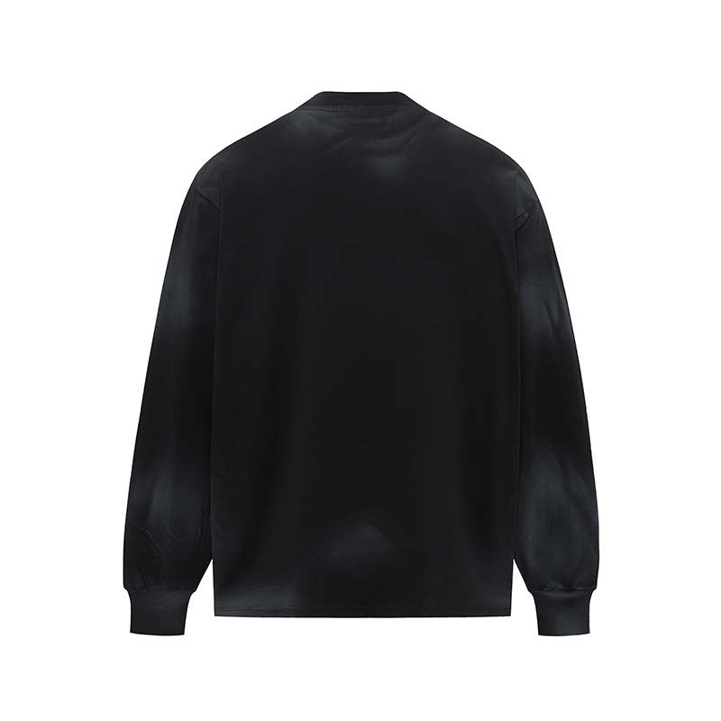 【3color】Spray Stencil Print Long Sleeve Tee mry001843