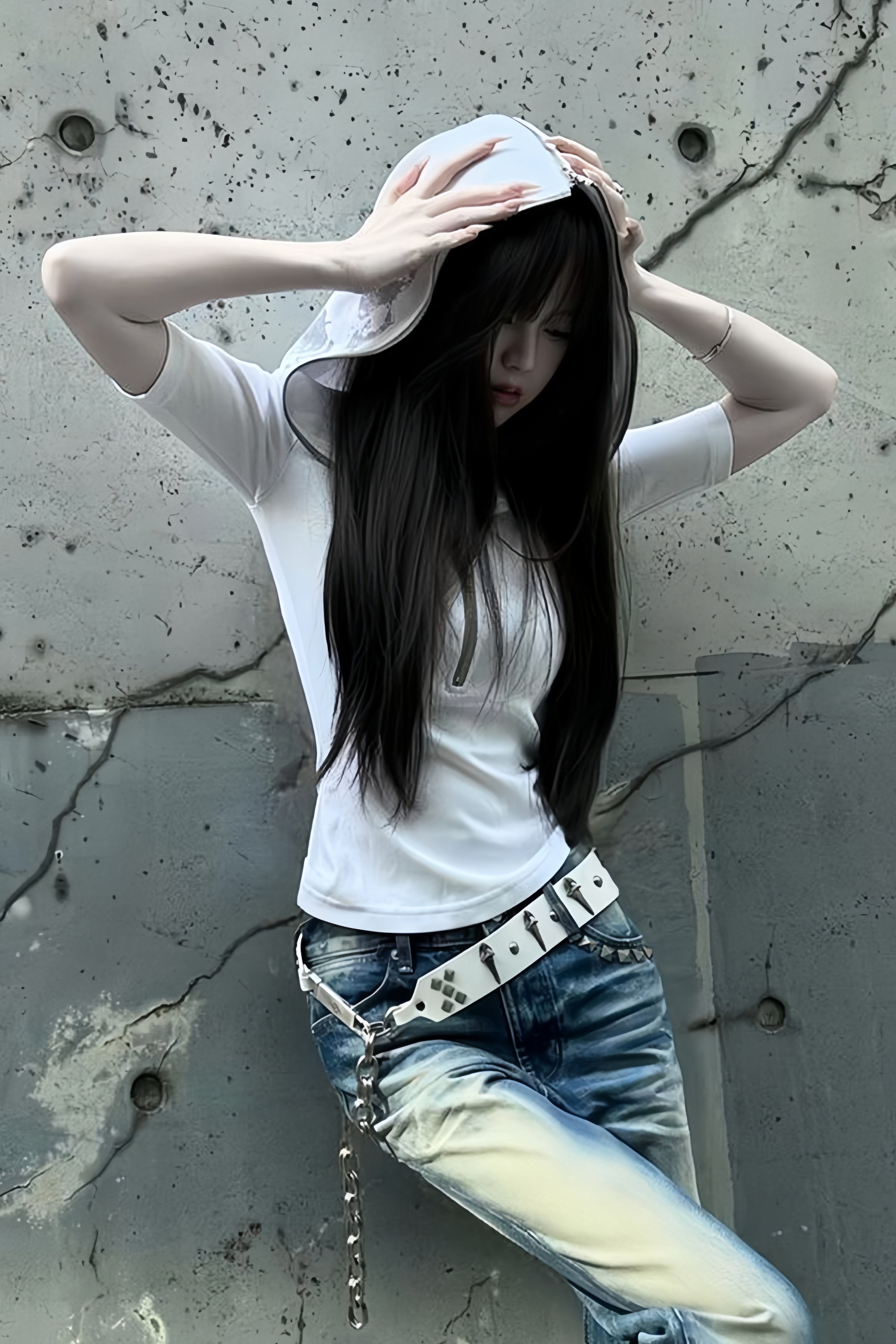 【トップス】ボーングラフィックフーディーTシャツ mry002365