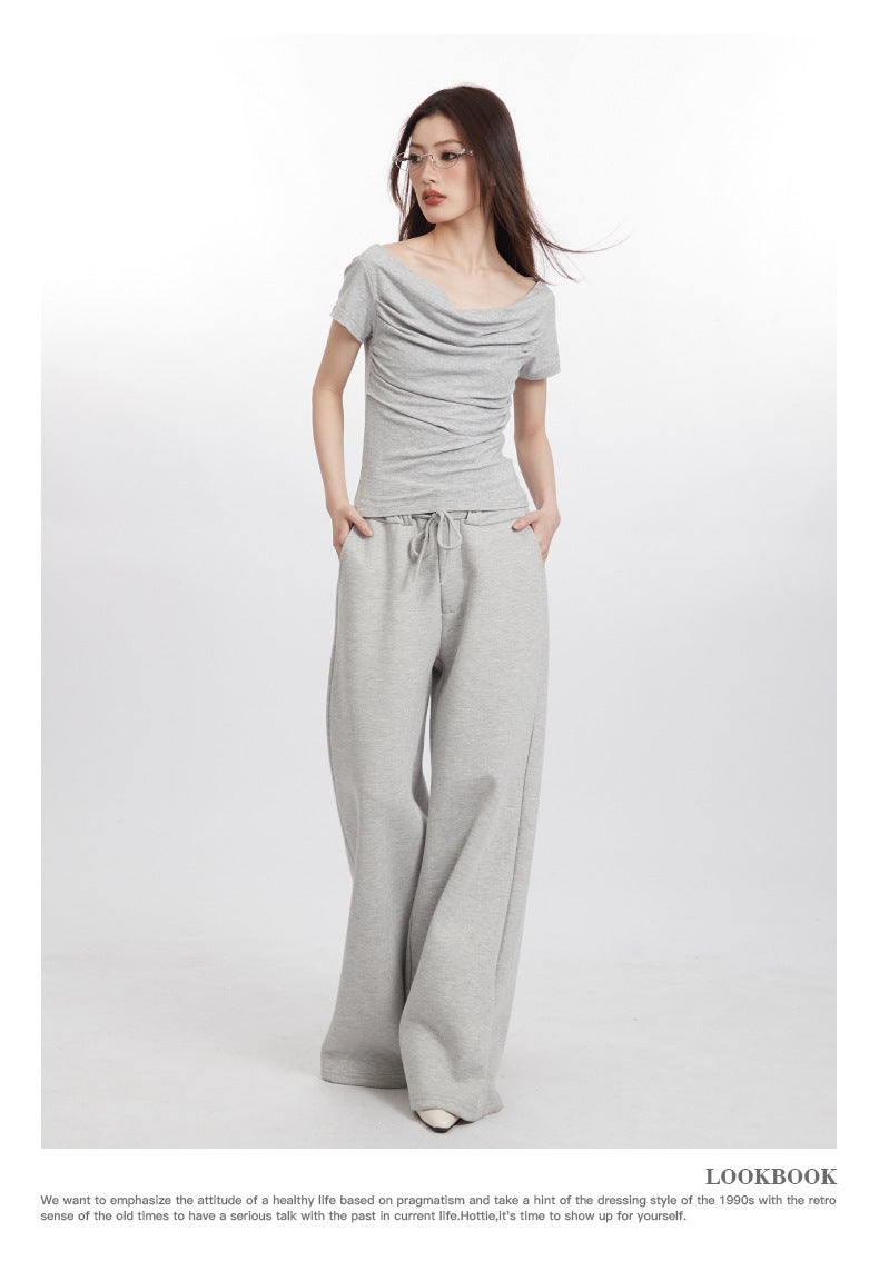 【2color】Silhouette Flow Draped T-Shirt mry001688