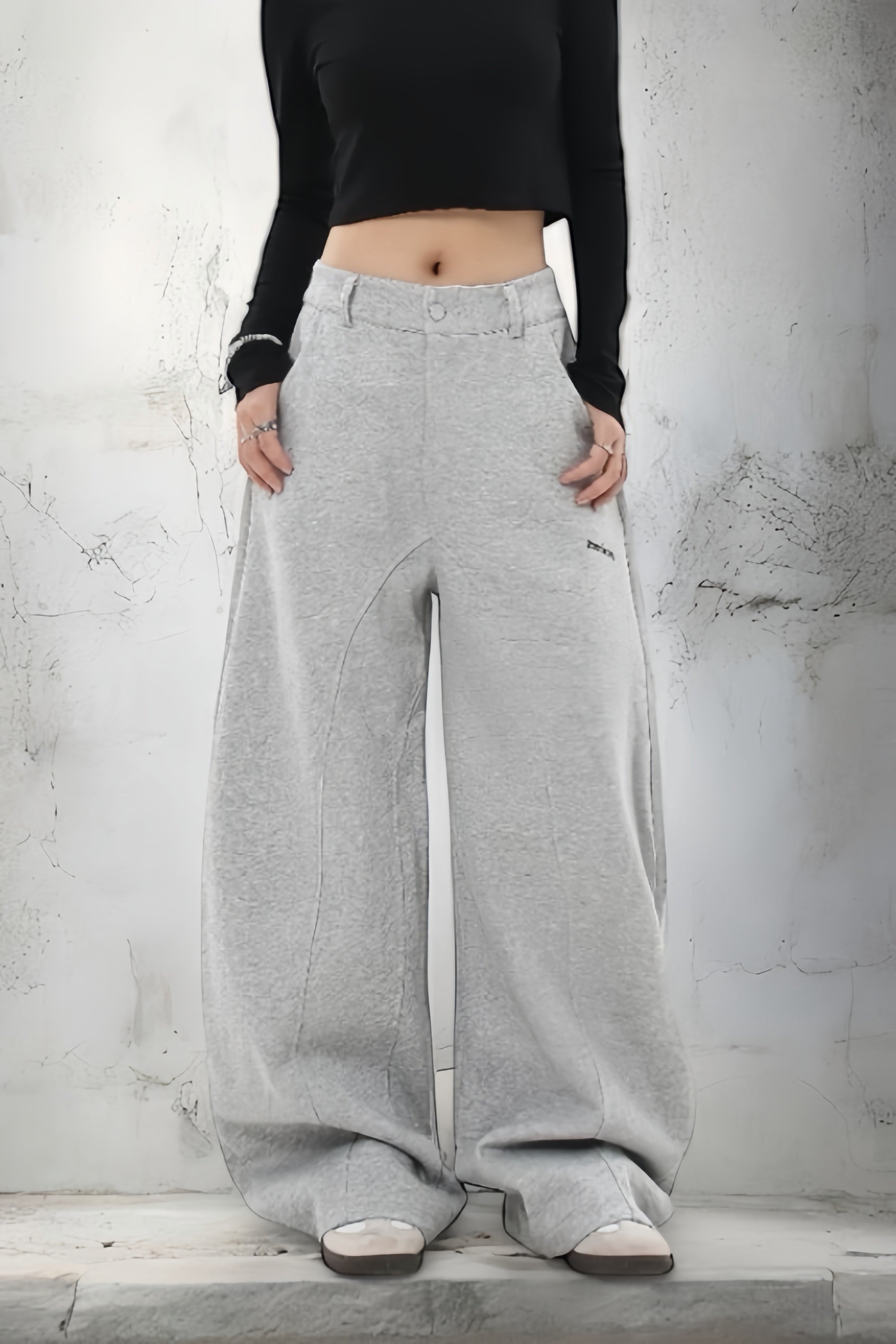 【YURU:FIT】Belt Loop Loose Fit Sweatpants mry001866