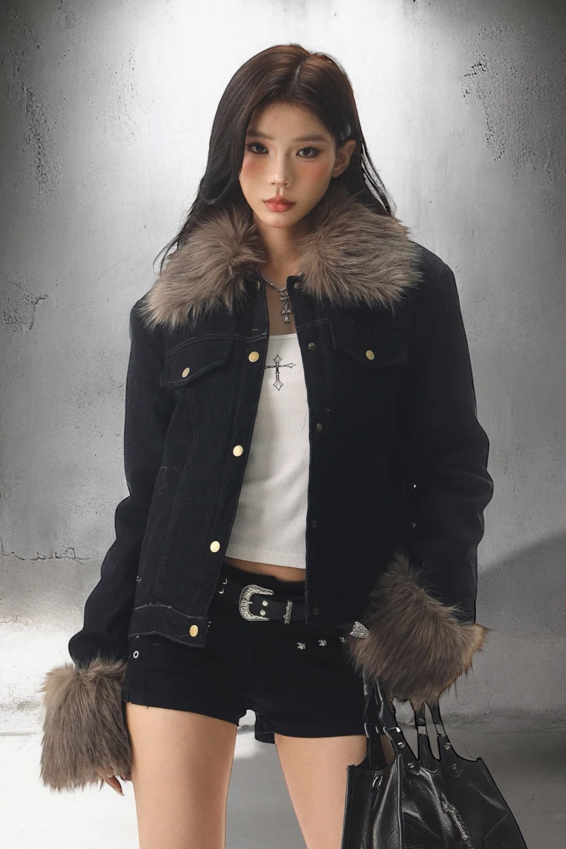 Urban Fur Denim Jacket mry001997