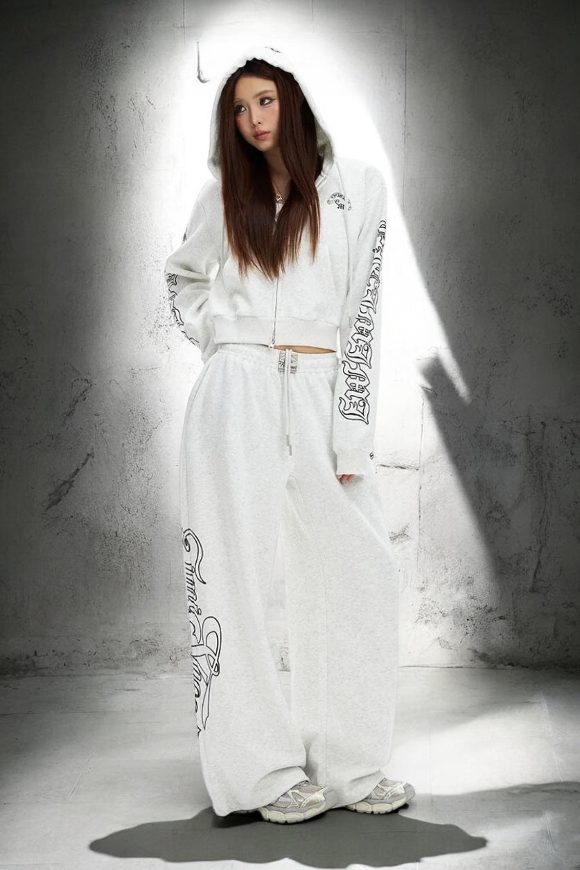 【Set-Up】Pastel Gothic Print Street Set-Up mry001889