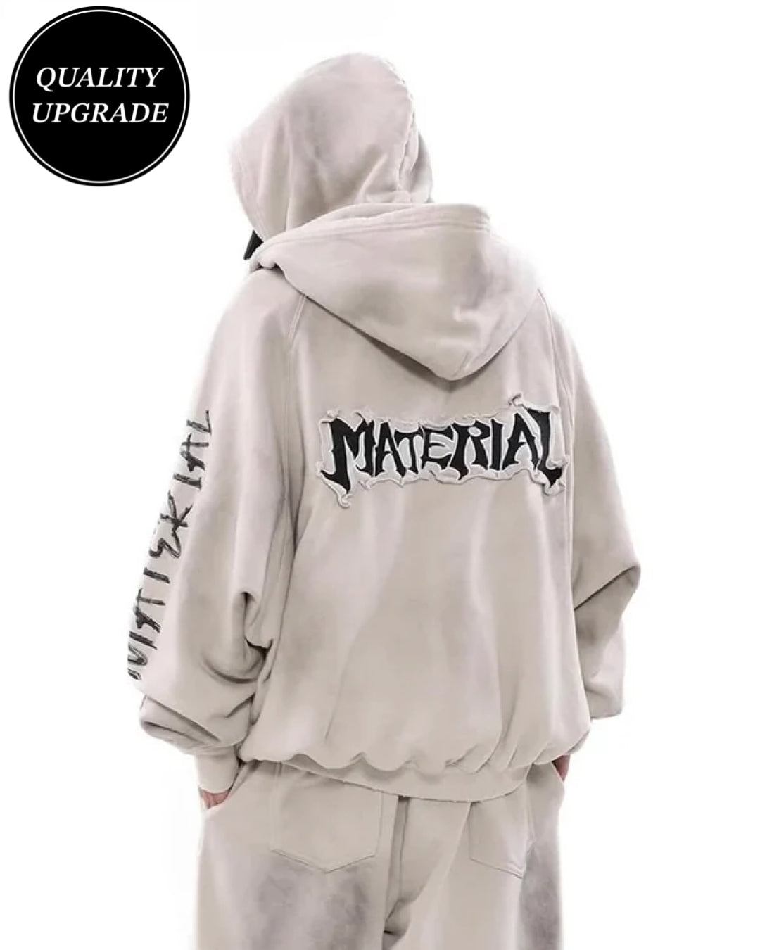 【評価★4.8以上/Tops】UNISEX DAMAGE DOLMAN ZIP HOODIE mry001907