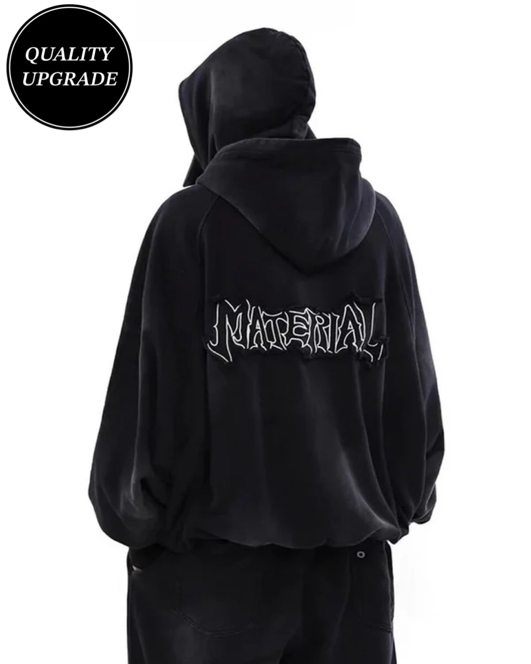 【評価★4.8以上/Tops】UNISEX DAMAGE DOLMAN ZIP HOODIE mry001907