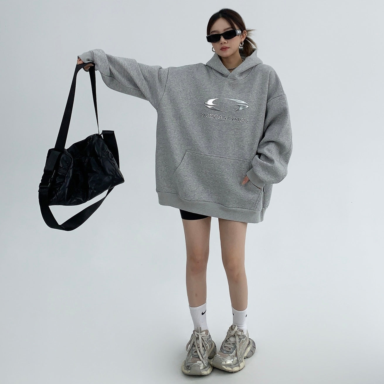 【Unisex/2color】Silver Statement Hoodie mry001606