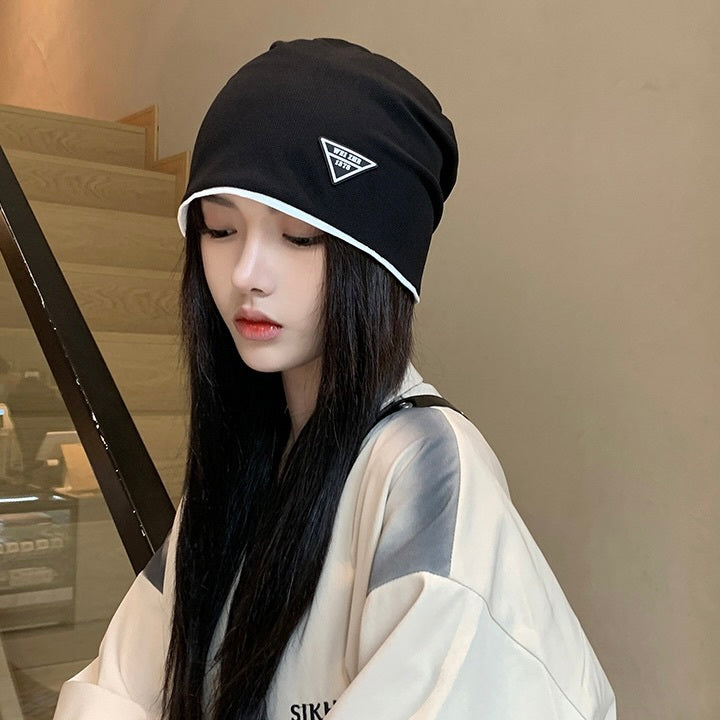 三角ロゴ入り プルオーバー ニット帽 mry000129