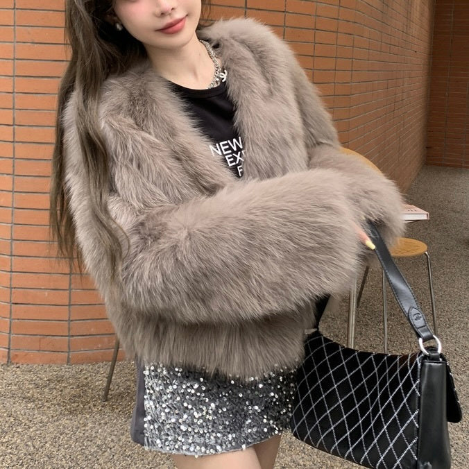 4カラー展開 アメリカン 韓国カジュアル 韓国デザイン オーバーサイズ ボアジャケット mry001204