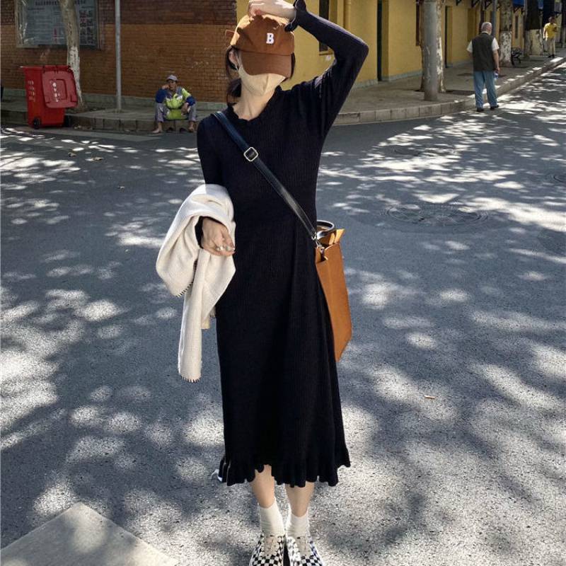 ニット フリル ワンピース mry000166