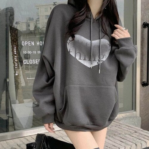 ハートデザインルーズパーカー mry000483