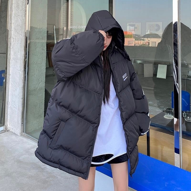 オーバーサイズ フード付き ダウンジャケット mry000425