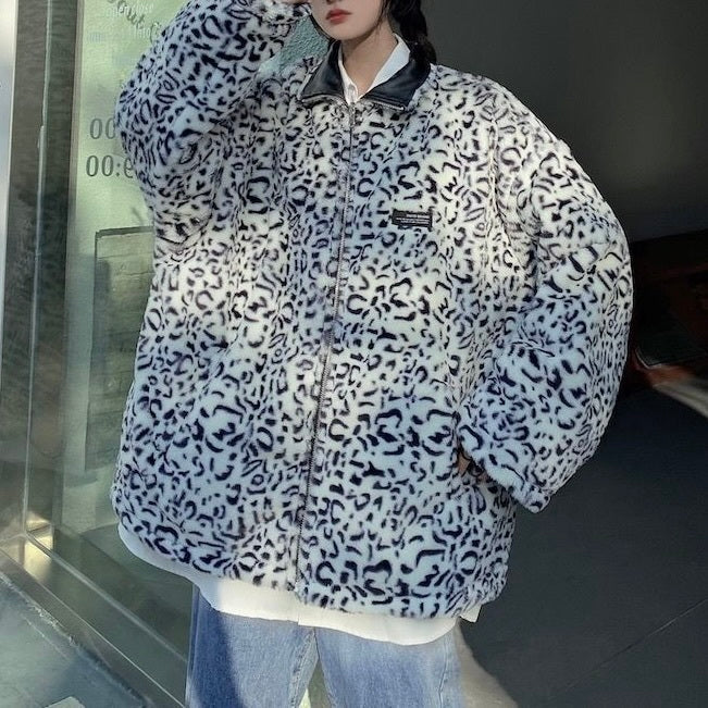 2カラー ヒョウ柄 リバーシブルジャケット mry000437