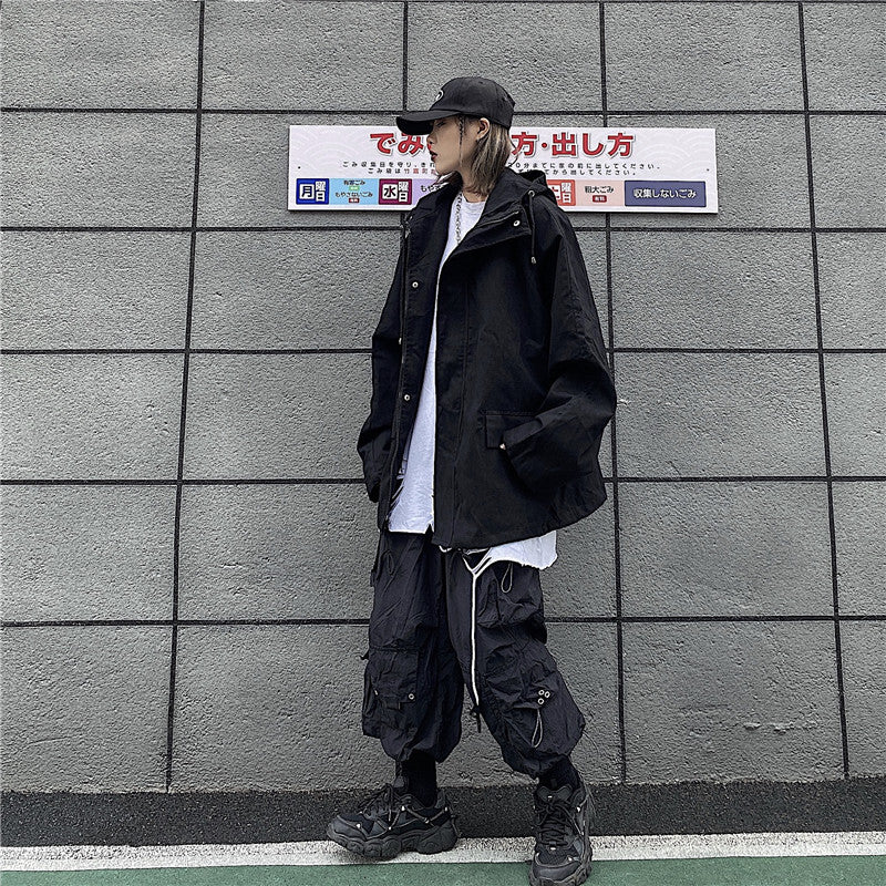 ブラック コットンジャケット ユニセックス mry000332