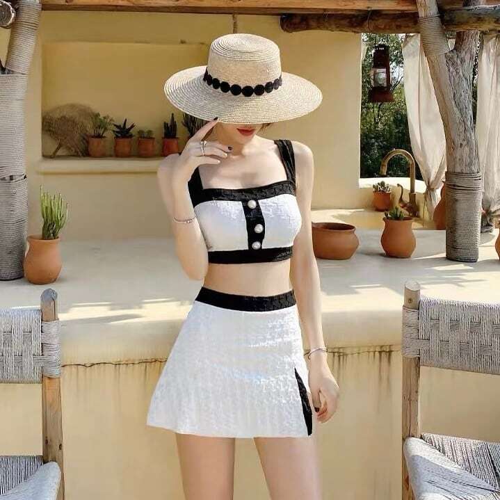 【送料無料】2カラー展開 フレンチ エレガント スリット ビキニ mry000618